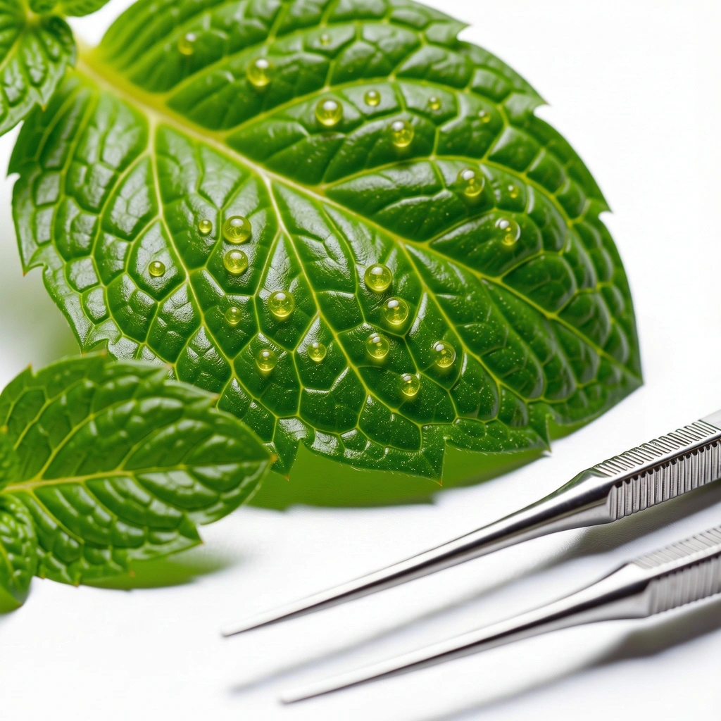 Cellular peppermint leaf macro